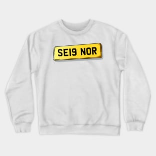 SE19 NOR Upper Norwood Number Plate Crewneck Sweatshirt